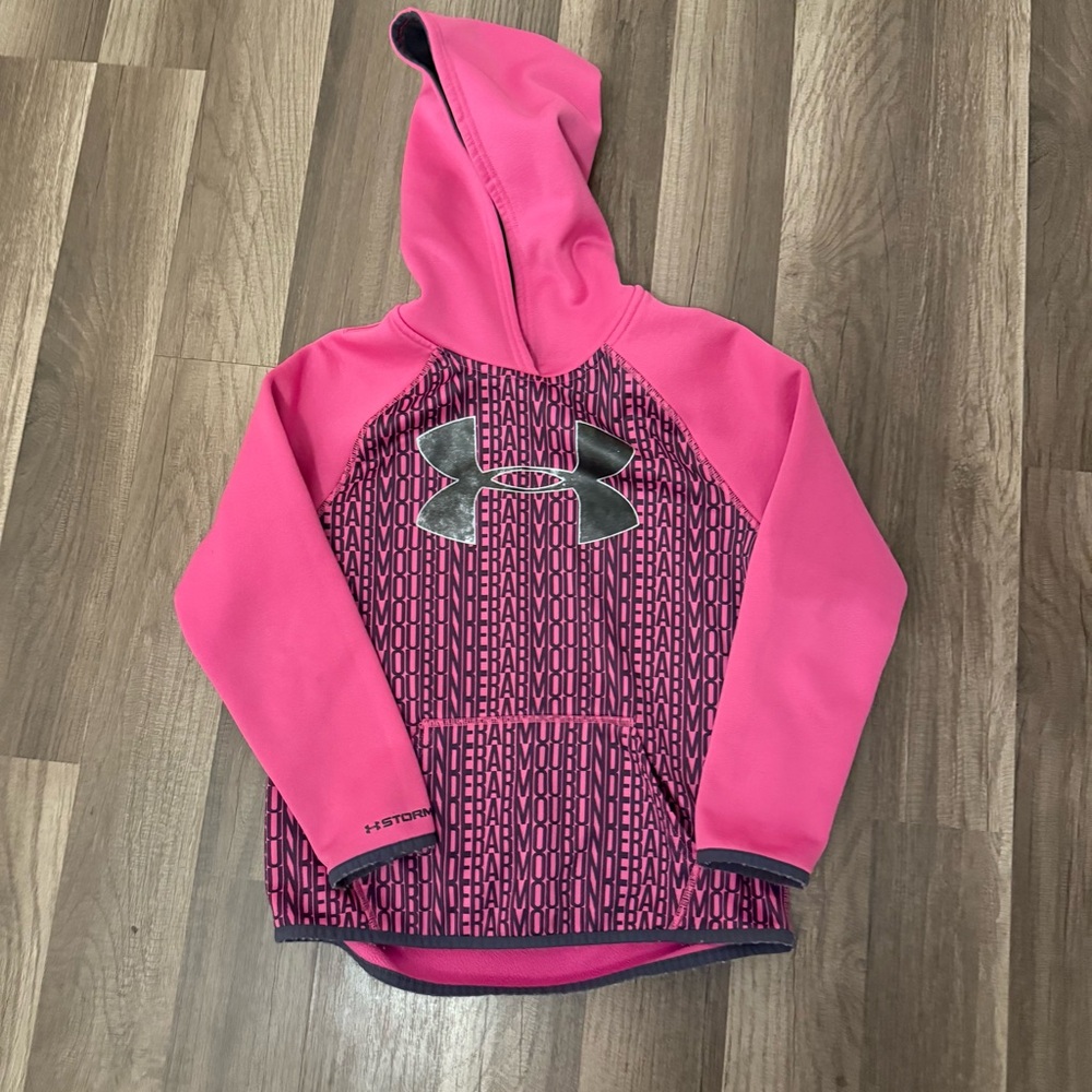 Under Armour Kids Pink and Gray Hoodie